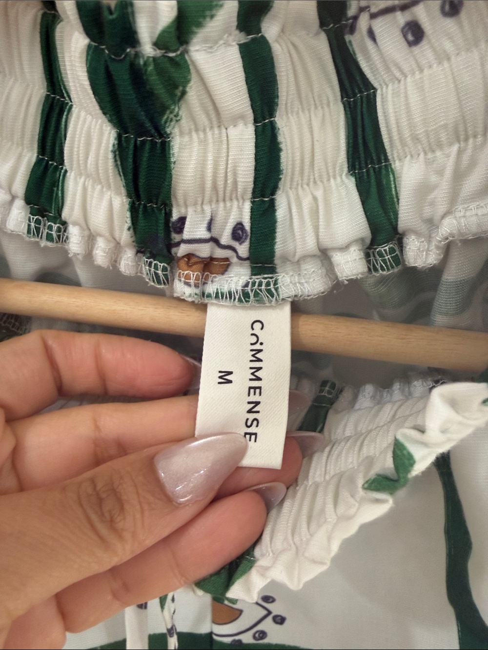 Commense Shorts with Green Geometric & Floral Print - Picture 5 of 7
